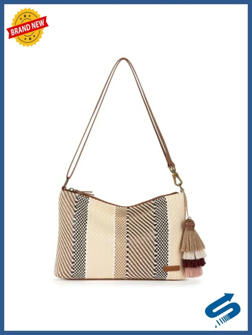 Sakroots Lumi Convertible Crossbody Purse 3-in-1 Handbag Woven Recycled Vegan